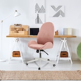 thumbnail of Silla de oficina / silla giratoria AVEA terciopelo rosa hjh OFFICE