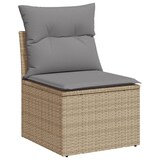 thumbnail of vidaXL 6-tlg. Garten-Sofagarnitur mit Kissen Beige Poly Rattan