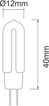 thumbnail of 1,6W 360 5000K G4 LED-Glühbirne