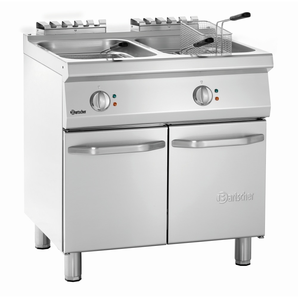 Friteuse | SERIE 700 | Elektrisch | 15+15L | 100°C/190°C | 30kW (400V) | Aftapkranen | 800x700x850(h)mm