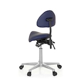 thumbnail of Kruk / Draaikruk / Werkstoel / Zadel TOP WORK 20 Kunstleer blauw hjh OFFICE