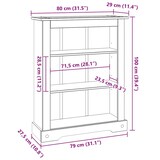 thumbnail of vidaXL Bücherschrank 3 Fächer Mexiko-Stil Kiefernholz 80x29x100 cm