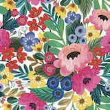 thumbnail of Geschenkpapier mit Blumen Motiv 70cm x 2m Rolle Blumenmuster Geschenk Papier Geburtstag Hochzeit Ostern Geschenkpapierrolle Farbiges Packpapier Bunt