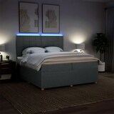 thumbnail of vidaXL Boxspringbett mit Matratze Dunkelgrau 200x200 cm Stoff