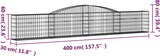 thumbnail of vidaXL Gabionen mit Hochbogen 8 Stk. 400x30x60/80 cm Verzinktes Eisen