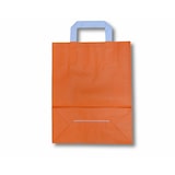 thumbnail of 250x Papiertragetaschen aus Kraftpapier 220+100x280mm orange