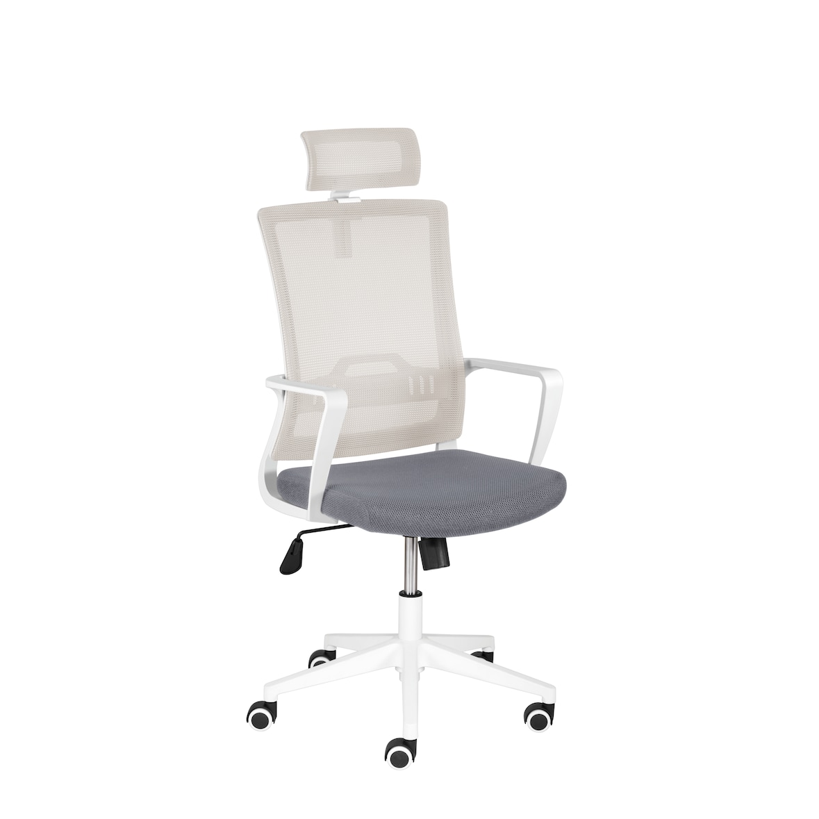 Mayer Sitzmöbel, Drehstuhl mit Kopfstütze 2377, Grau/Silbergrau, 2377_508