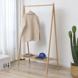 thumbnail of SVITA LANA Garderobenständer Kleiderstange mit Schuhablage Bambus Flur Ankleidezimmer