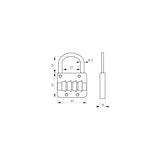 thumbnail of Cadenas à combinaison M54, 4 lettres, intérieur, 43mm - THIRARD