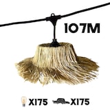 thumbnail of Lumisky Guirlande connectable TAHITI 175 ampoules E27 107M Paille Beige