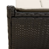 thumbnail of vidaXL Ligbed 2-persoons met kussens poly rattan zwart
