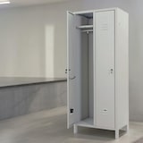 thumbnail of Armadio spogliatoio in metallo 69x34xH180 cm doppia anta con serratura e cerniere antiscasso