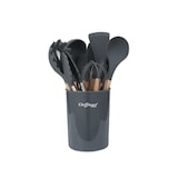 thumbnail of 12-tlg Küchenhelfer Kochbesteck Set Kochgeschirr Silikon Holzgriff