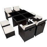 thumbnail of tectake Conjunto de ratán y aluminio Manhattan  negro - 403844