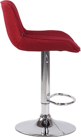 thumbnail of CHEFGASTRO 2er Set Barhocker SAHARA Stoff Chrom HxBxT 86x50x50cm Stoff Rot Barstuhl