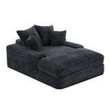 thumbnail of Chaiselongue Relaxliege Cordstoff 4 Kissen Memory-Schaum Ergonomisch Sofaliege 137x175x63 Wohnzimmer Grau Ohne Montage