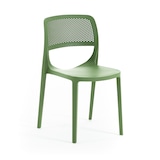 thumbnail of Set de 4 sillas de resina con fibra de vidrio, diseño clásico, apilables para exterior, jardín, bar, restaurante o cocina – Erika – Tórtola