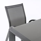thumbnail of Conjunto para jardín color antracita, Mesa extensible 160/210 y 6 sillones apilables, Aluminio doble reforzado, 6 plazas