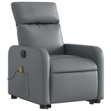 thumbnail of vidaXL Massagesessel mit Aufstehhilfe Elektrisch Grau Kunstleder