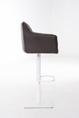 thumbnail of CHEFGASTRO Barhocker PHILADELPHIA Weiß HxBxT 88x64x45cm Kunstleder Braun Barstuhl