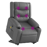 thumbnail of vidaXL Massagesessel mit Aufstehhilfe Grau Kunstleder