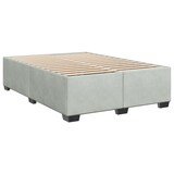thumbnail of vidaXL Boxspringbett mit Matratze Hellgrau 140x200 cm Samt