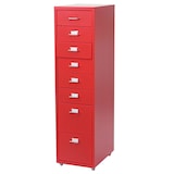 thumbnail of Rollcontainer Boston T851, Schubladenschrank Stahlschrank, 110x28x41cm 8 Schubladen ~ rot