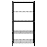 thumbnail of Helloshop26 - 5-stöckiges Aufbewahrungsregal 90 x 35 x 180 cm 250 kg schwarz 02_0045694