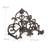 thumbnail of Relaxdays Schlauchhalter, Gartenschlauch Wandhalter in Vintage Look, 20m Schlauch, Gusseisen, HBT 24x31,5x15 cm, bronze