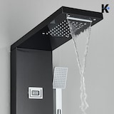 thumbnail of BERND | Painel de duche premium Chuveiro de chuva em aço inoxidável|de massagem preto mate Sistema de duche|Torneira misturadora Misturadora de duche