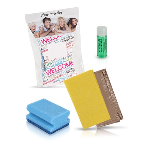 Amenities- Reinigungssets "Welcome Nr. 2" für Touristenunterkünfte - 50 Stück