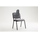 thumbnail of silla conferencia Ken con mesa plegable & en tela Gris
