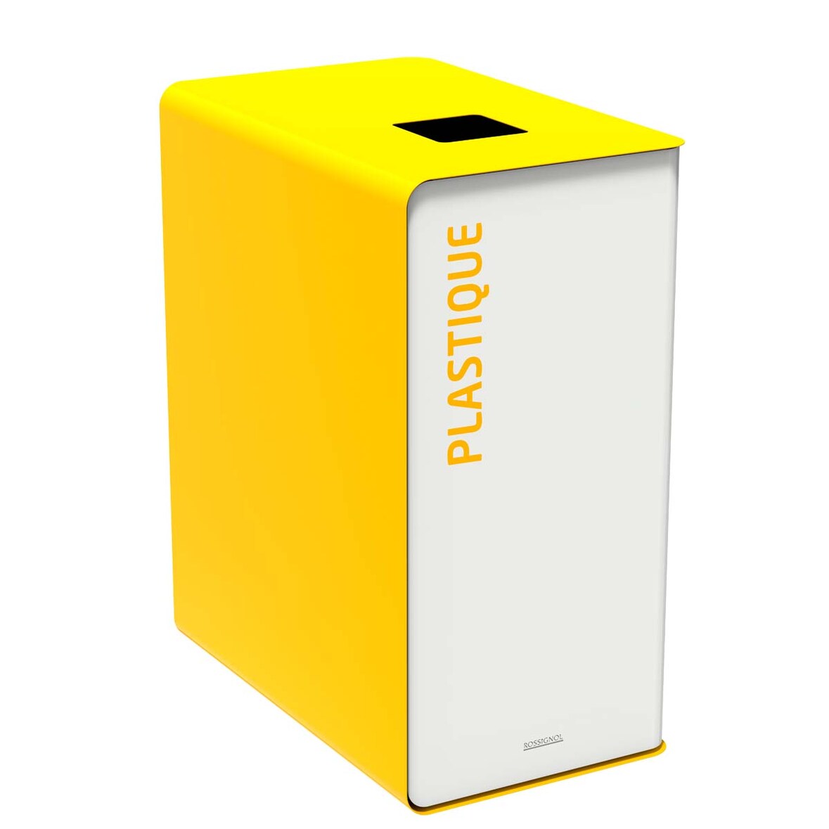 Rossignol - Borne de tri avec bac 65L CUBATRI - plastique blanc/jaune