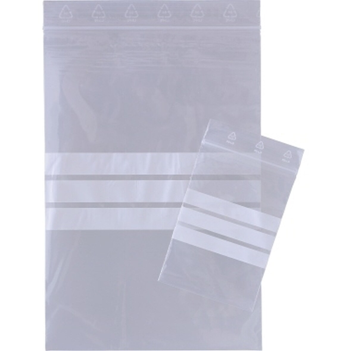 Schnellverschlussbeutel 100x150mm mit Schriftfeld VE=10x100 Stück