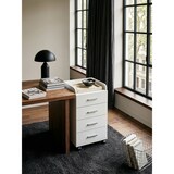 thumbnail of Rollcontainer WL5.748 40 x 70,5 x 33 cm Weiß, Schreibtisch-Container Rollschrank 4 Schubladen, Moderner Schubladencontainer mit Rollen,