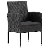 thumbnail of HELLOSHOP26 - 5 piezas de muebles de comedor de jardín y cojines, resina tejida negro 02_0014865