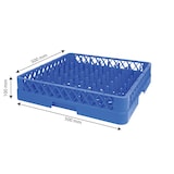 thumbnail of GILAC Casier de lavage pour assiettes - 500 x 500 x 100 mm - Bleu G005003