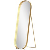 thumbnail of Standspiegel Ganzkörperspiegel Gold 50x160x6 cm neigbar freistehend oder anlehnbar Metallrahmen MDF Rückwand splitterfestes Glas