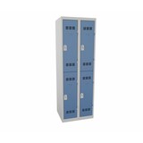 thumbnail of Vinco - Vestiaire monobloc multicases 2 colonnes / 4 portes superposées h180 x l60 gris/bleu