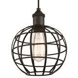 thumbnail of Pendelleuchte Kugel Käfig mattschwarz mit 1 Lampe