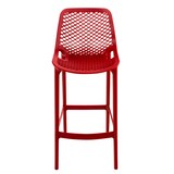 thumbnail of DELUKE® Barhocker modern Rot LORL - Kunststoff, 105x45x53cm | Barhocker mit Lehne Tresenhocker Barstuhl Küchenhocker Thekenhocker hoher Stuhl