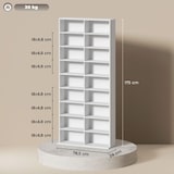 thumbnail of Medienregal Holz Weiß 78,5x24x175 cm, verstellbar für CDs, DVDs und Blu-rays