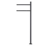 thumbnail of ECD Germany Standbriefkasten Anthrazit Edelstahl mit Zeitungsfach, Postkasten Hellgrau pulverbeschichtet, freistehend