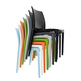 thumbnail of Chaise de jardin empilable Maya en plastique Gris clair
