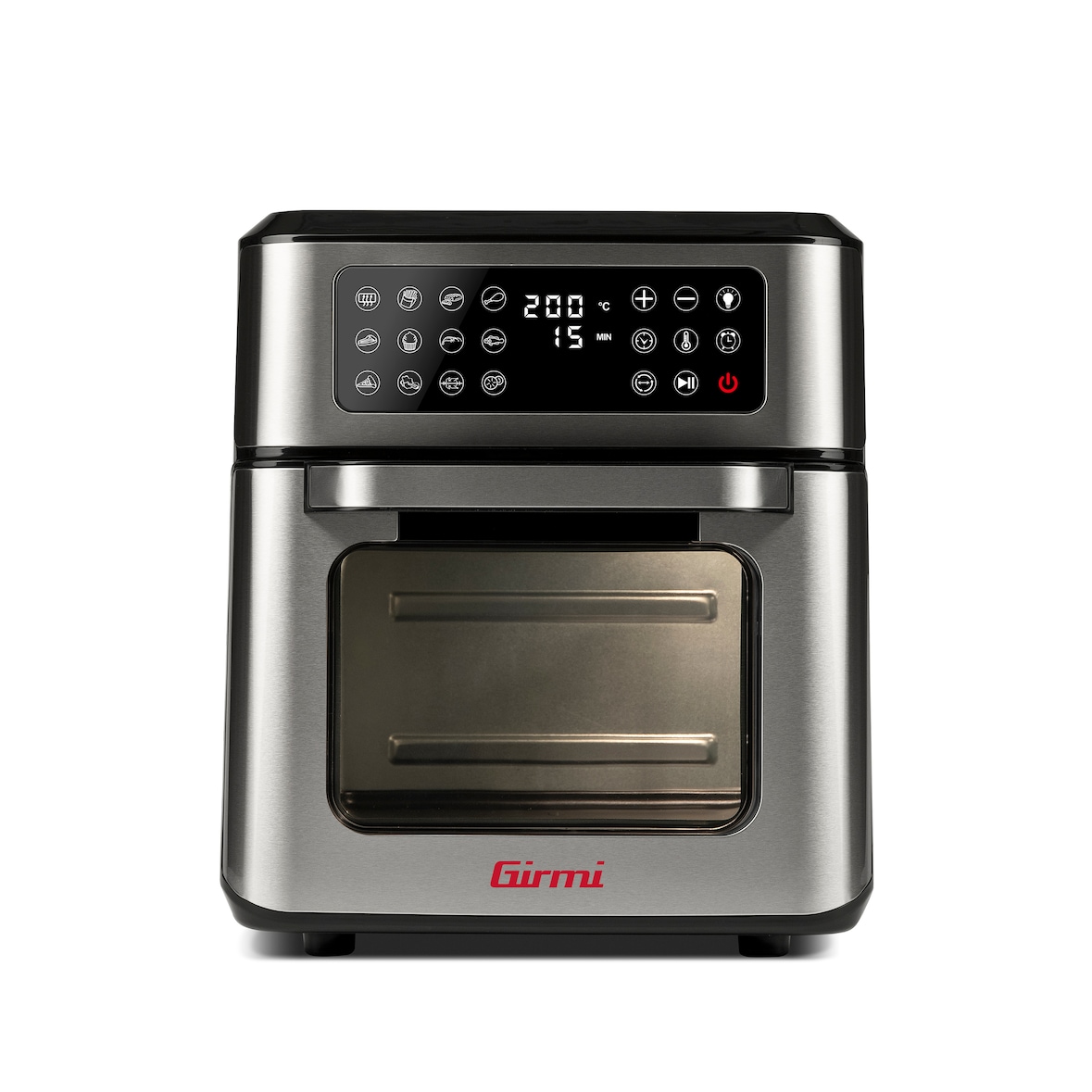 Girmi Forno Friggitrice ad Aria, 1700w, 12 Litri, Funzione Essicatore, 12 programmi, 31,5x37x38, Grigio, FG9700