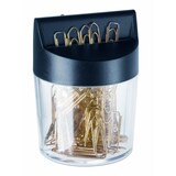 thumbnail of Alco Magnetdose, inkl. 100 Briefklammern, eckig, vermessingt, 26 mm