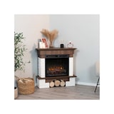 thumbnail of PORTO - Caminetto Elettrico Angolare A Libera Installazione - Rovere - 23" - 91 x 89 x 76,5