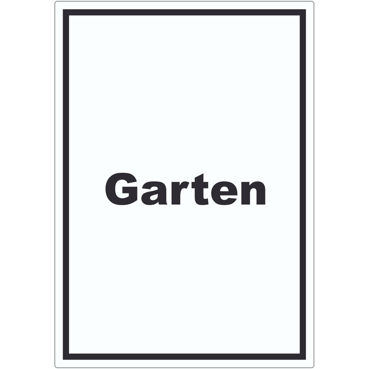 Garten Aufkleber mit Text Blumen Rasen hochkant A9 (37x52mm)