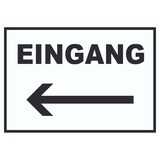 thumbnail of Eingang Pfeil links Schild A2 Rückseite selbstklebend