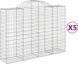 thumbnail of vidaXL Gabionen mit Hochbogen 5 Stk. 200x50x140/160cm Verzinktes Eisen